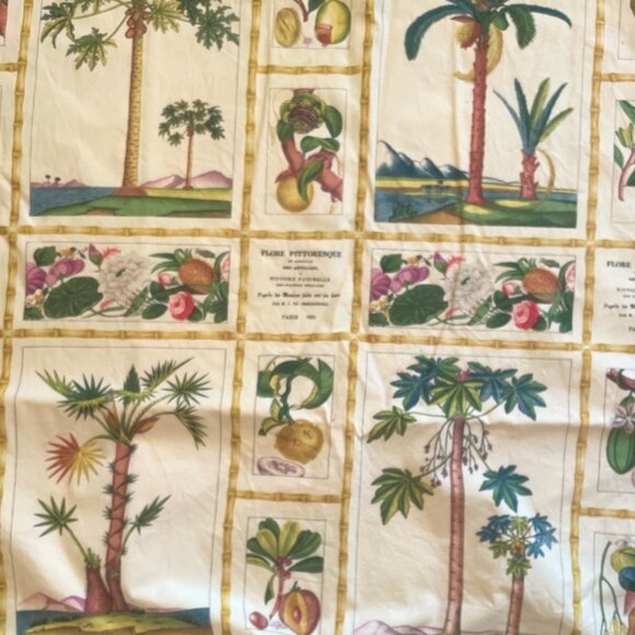 Botanical Print "FLORE PITTORESQUE" "PARIS 1833" Custom Shower Curtain 78" X 42" - Picture 6 of 7